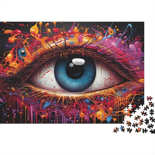 Puzzle für Erwachsene, farbenfrohes Fantasy-Augen-Kunst-Puzzle, 1000 Teile, Holzpuzzle für Erwachsene und Kinder ab 12 Jahren, tolles Geschenk für Erwachsene, 50 x 75 cm von LiJianXXL