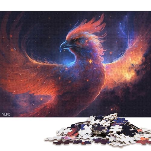 Puzzle für Erwachsene, kosmische Galaxie, Phoenix, 1000-teiliges Puzzle, Holzpuzzle, Puzzles für 12-Jährige, Spielzeug-Wanddekoration 75x50cm/1000 Teile von LiJianXXL