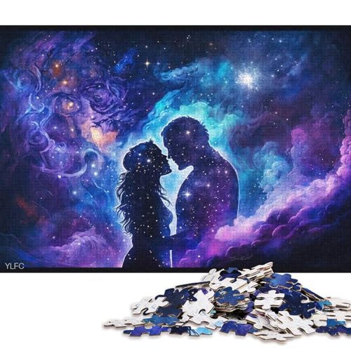 Puzzle für Erwachsene, kosmisches Zwillingspaar, 1000-teiliges Puzzle, Lernspiele, Kartonpuzzle für Erwachsene und Kinder ab 12 Jahren, Spielspielzeug (Größe 38 * 26 cm) von LiJianXXL