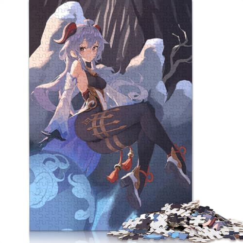 Puzzle für Erwachsene 1000 Teile, Genshin Impact Ganyu Puzzle für Erwachsene, Kartonpuzzle, Lernspiel für Erwachsene und Kinder (Größe 38 x 26 cm) von LiJianXXL