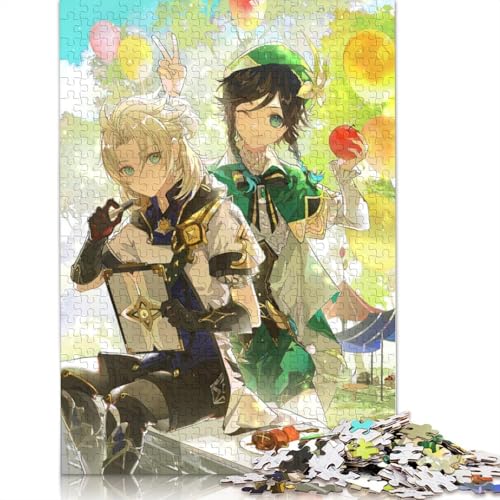 Puzzle für Erwachsene 1000 Teile, Genshin Impact Puzzle für Erwachsene, Holzpuzzle, Lernspiel für Erwachsene und Kinder (Größe 75 x 50 cm) von LiJianXXL