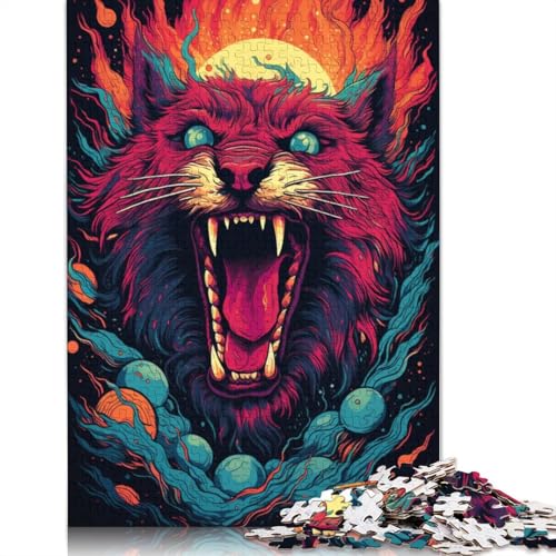 Puzzle für Erwachsene 1000 Teile Luchs Tierpuzzle für Erwachsene Holzpuzzle Familienpuzzlespiel 75x50cm von LiJianXXL