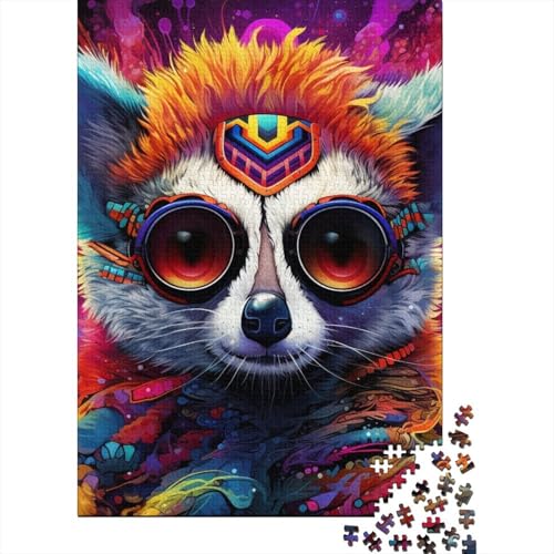 Puzzle für Erwachsene 1000 Teile Psychedelischer AFFE Kreatives quadratisches Puzzle für Erwachsene und Kinder Holzpuzzle Anspruchsvolles Spiel Größe: 75 x 50 cm von LiJianXXL