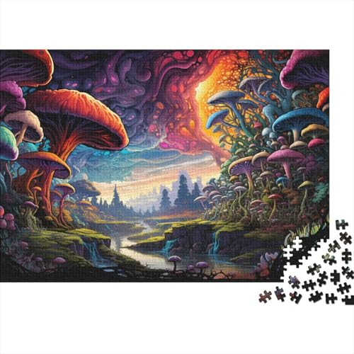 Puzzle für Erwachsene Bunte Psychedelia jenseits der Welt Puzzle für Erwachsene 1000-teiliges Holzpuzzle Geeignet für Erwachsene und Kinder über 12 Jahre Anspruchsvoll 50x75 cm von LiJianXXL