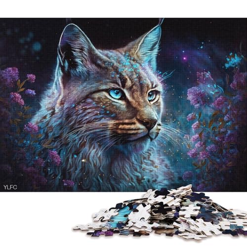 Puzzle für Erwachsene Der Dschungel-Magie-Luchs, 1000-teiliges Puzzle aus Karton, Puzzle für Kinder ab 12 Jahren, Lernspielzeug (Größe 38 * 26 cm) von LiJianXXL