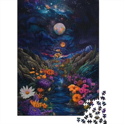 Puzzle für Erwachsene Dream Planet, 1000-teiliges Puzzle, Holzpuzzle für Erwachsene und Kinder ab 12 Jahren, Spielzeug, Denkspiel (Größe 75 x 50 cm) von LiJianXXL