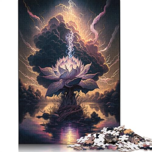 Puzzle für Erwachsene Traumlotus, 1000 Teile, Puzzle für Erwachsene, Geschenke, Holzpuzzle für Kinder ab 12 Jahren, Lernspiel, Herausforderungsspielzeug (Größe 75 * 50 cm) von LiJianXXL