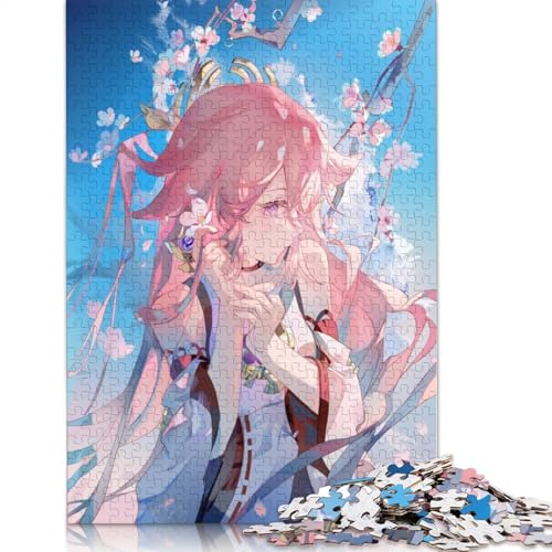 Puzzle für Erwachsene und Kinder, 1000 Teile, Genshin Impact Puzzle, Holzpuzzle, Heimdekorationspuzzle (Größe 75 x 50 cm) von LiJianXXL