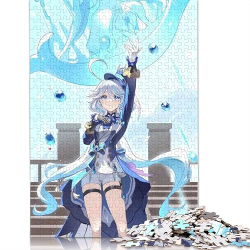 Puzzle für Erwachsene und Kinder, 1000 Teile, Genshin Impact Puzzle für Erwachsene, Holzpuzzle, Lernspiel, Herausforderungsspielzeug (Größe 75 x 50 cm) von LiJianXXL