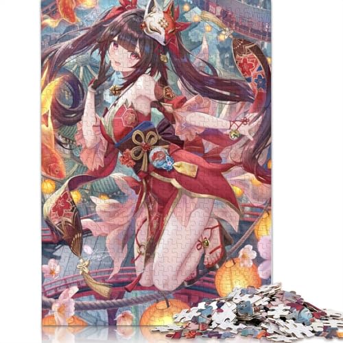 Puzzle für Erwachsene und Kinder, 1000 Teile, Genshin Impact Puzzle für Erwachsene, Kartonpuzzle, Lernspiel, Herausforderungsspielzeug (Größe 38 x 26 cm) von LiJianXXL