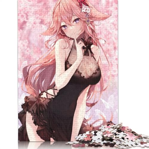 Puzzle für Erwachsene und Kinder, 1000 Teile, Genshin Impact Yae Miko Puzzle, Holzpuzzle, Heimdekorationspuzzle (Größe 75 x 50 cm) von LiJianXXL