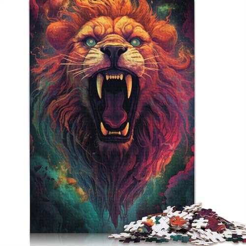 Puzzle für Erwachsene und Kinder, Art Lion, 1000 Teile, für Erwachsene, Geschenke, Holzpuzzle für Jugendliche und Erwachsene, Denkspiel, 75 x 50 cm von LiJianXXL