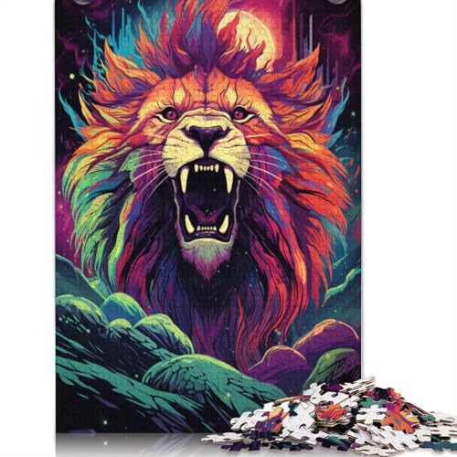 Puzzle für Erwachsene und Kinder, Art Lion, 1000-teiliges Puzzle für Erwachsene, Holzpuzzle für Erwachsene und Kinder ab 12 Jahren, lustiges Puzzle für die ganze Familie, 75 x 50 cm von LiJianXXL