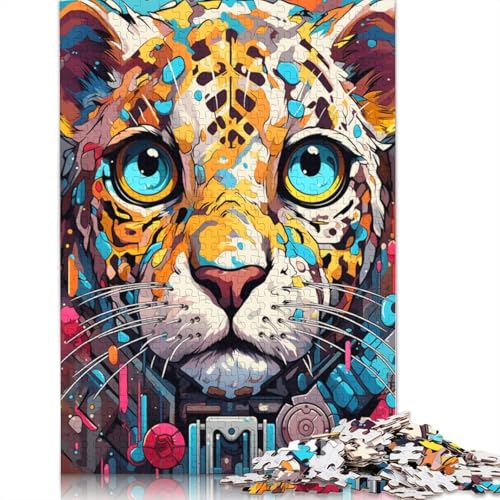 Puzzle für Erwachsene und Kinder, Baby-Leoparden-Astronaut, 1000 Teile, für Erwachsene, Geschenke, Holzpuzzle für Jugendliche und Erwachsene, Denkspiel, 75 x 50 cm von LiJianXXL