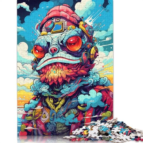 Puzzle für Erwachsene und Kinder, Roboterfrosch, 1000 Teile, für Erwachsene, Geschenke, Holzpuzzle für Jugendliche und Erwachsene, Denkspiel, 75 x 50 cm von LiJianXXL