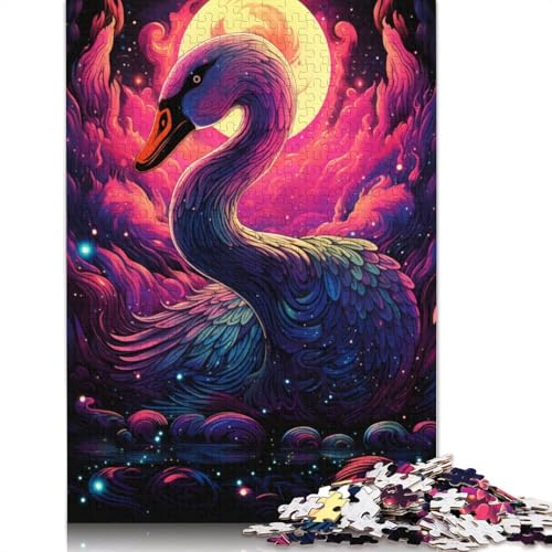 Puzzle für Kinder, Art Swan, 1000-teiliges Puzzle aus Karton für Erwachsene und Kinder ab 12 Jahren, Lernspiel, Herausforderungsspielzeug, 38 x 26 cm von LiJianXXL