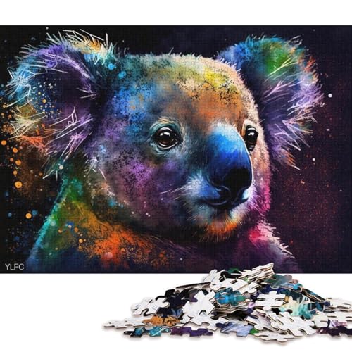 Puzzle mit 1000 Teilen, buntes Faultier-Puzzle für Erwachsene, Kartonpuzzle, tolle Geschenke zu Weihnachten (Größe 38 * 26 cm) von LiJianXXL