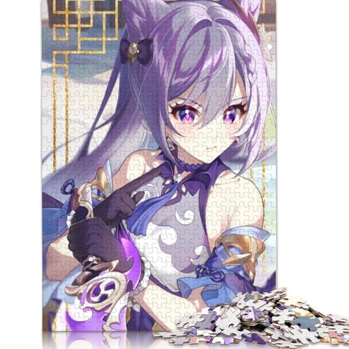 Puzzle mit 1000 Teilen für Erwachsene und Kinder, Genshin Impact-Puzzles für Erwachsene, Holzpuzzles, Puzzle – anspruchsvolles Spiel (Größe 75 x 50 cm) von LiJianXXL