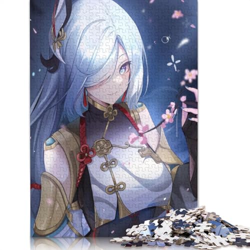 Puzzles für Erwachsene und Jugendliche, Genshin Impact, 1000-teiliges Puzzle, Kartonpuzzle für Erwachsene und Kinder ab 12 Jahren, Puzzle, praktisches Spiel (Größe 38 x 26 cm) von LiJianXXL