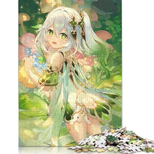 Puzzles für Erwachsene und Jugendliche, Genshin Impact, 1000-teiliges Puzzle aus Karton für Kinder ab 12 Jahren, Denksportaufgaben für Erwachsene (Größe 38 x 26 cm) von LiJianXXL