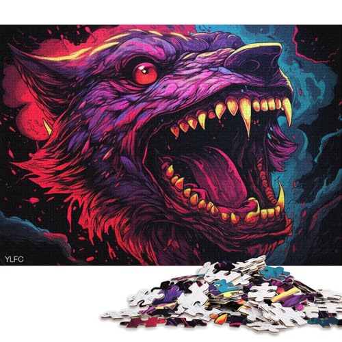 für Erwachsene Puzzle 1000 Teile Angry Lynx Puzzles für Erwachsene Karton Puzzle Lernspielzeug 38x26cm/1000 Stück von LiJianXXL