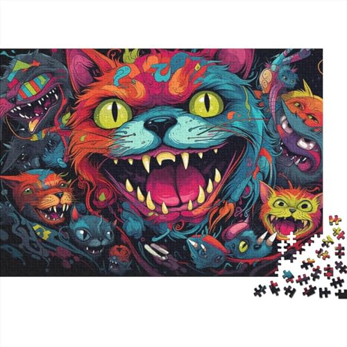 für Erwachsene Puzzle 1000 Teile Bunte Tiere Puzzle für Erwachsene Holzpuzzle für Sommerliebhaber 50x75cm von LiJianXXL