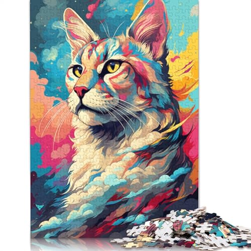 1000 Teile Puzzle für Erwachsene, Geschenke für Tier-Luchs-Puzzle für Erwachsene, Karton-Puzzle, Lernspiel für Erwachsene und Kinder, 38 x 26 cm von LiJianXXO