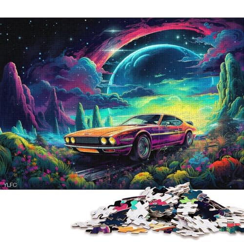 1000-teiliges Puzzle, Cooles klassisches Sportauto-Puzzle für Erwachsene, Holzpuzzle, dekomprimierendes geistiges Lernspielzeug 75x50cm/1000 Teile von LiJianXXO