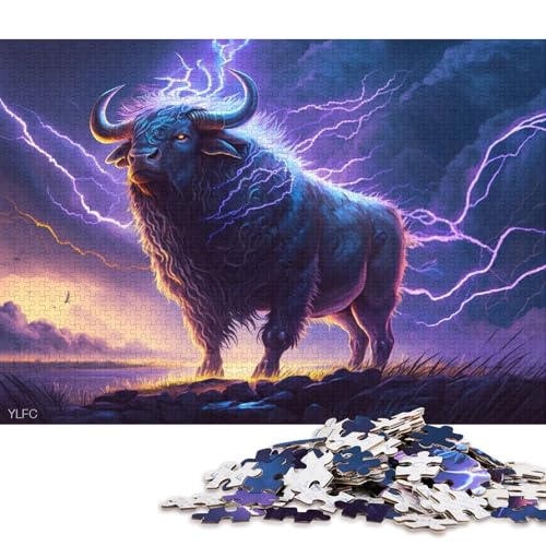 1000-teiliges Puzzle, Fantasy Art Yak, Puzzles für Holzpuzzles, Spielzeug, intellektuelles Spiel 75x50cm/1000 Stück von LiJianXXO