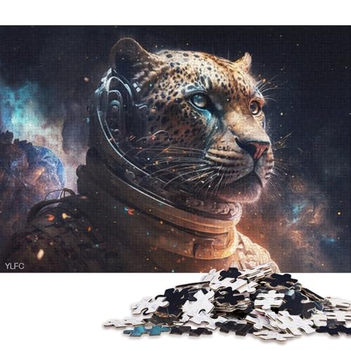 1000-teiliges Puzzle, Galaxie-Astronauten-Leoparden-Puzzle, Holzpuzzle, Spielzeug, Denkspiel 75x50cm/1000 Stück von LiJianXXO