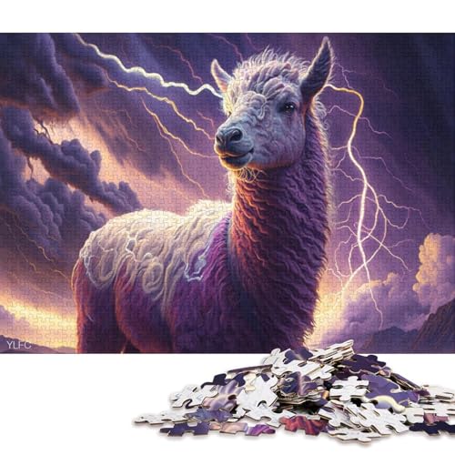 1000-teiliges Puzzle, Kunsttiere, Alpaka-Puzzles für Holzpuzzles, Spielzeug, Denkspiel 75x50cm/1000 Stück von LiJianXXO