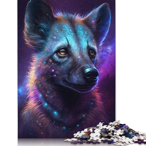 1000-teiliges Puzzle, Lernspiele, Galaxie, afrikanische Hyäne, Puzzle für Erwachsene, Holzpuzzle, Puzzles für Erwachsene, Lernspiel, Herausforderungsspielzeug (Größe 75 x 50 cm) von LiJianXXO