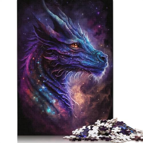 1000-teiliges Puzzle, Lernspiele, Galaxie-Fliegender Drache, Puzzle für Erwachsene, Papppuzzle, Puzzles für Erwachsene, Lernspiel, Herausforderungsspielzeug (Größe 38 x 26 cm) von LiJianXXO