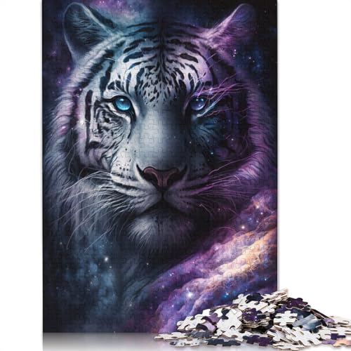 1000-teiliges Puzzle, Lernspiele, Kunst, weißer Tiger, Galaxie, Puzzle für Erwachsene, Holzpuzzle, Puzzles für Erwachsene, Lernspiel, Herausforderungsspielzeug (Größe 75 x 50 cm) von LiJianXXO