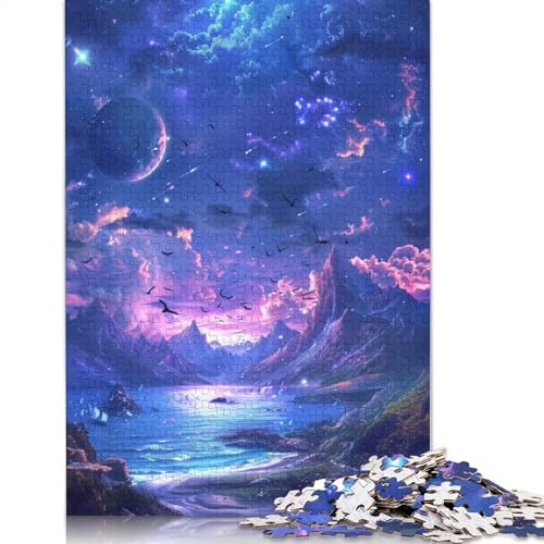 1000-teiliges Puzzle, Lernspiele, Traumplanet, Puzzles für Erwachsene, Holzpuzzles, Lernspielzeug, Familienspiele, Größe: 75 x 50 cm von LiJianXXO