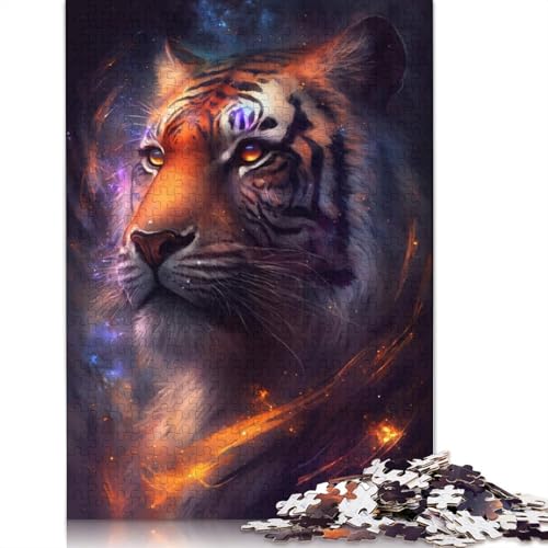 1000-teiliges Puzzle, Nebel, Galaxie, Tiger, Puzzle für Erwachsene, Kartonpuzzle, Heimdekoration, Größe: 38 x 26 cm von LiJianXXO