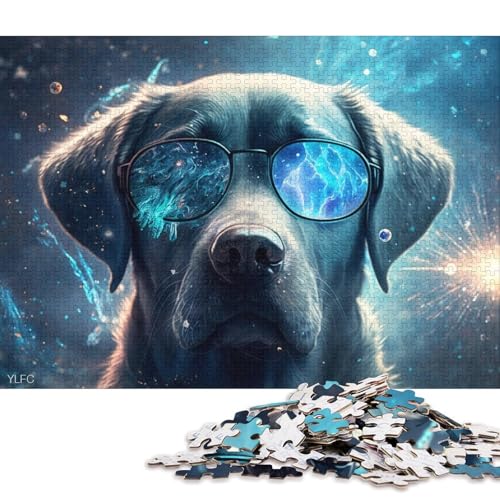 1000-teiliges Puzzle, magischer Labrador-Krieger, Puzzle für Karton, Puzzlespielzeug, Denkspiel 38x26cm/1000 Stück von LiJianXXO