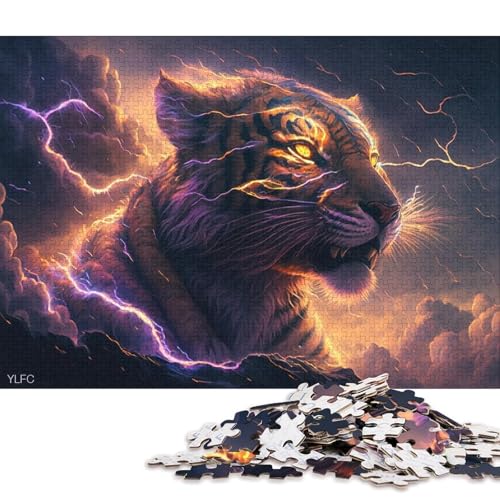 1000-teiliges Puzzle Art Dream Tiger Puzzles für Holzpuzzles, Spielzeug, Denkspiel 75x50cm/1000 Stück von LiJianXXO