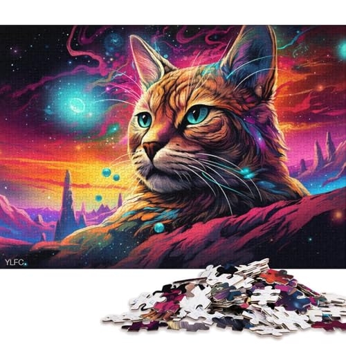 1000-teiliges Puzzle Art Lynx Puzzles für Kartonpuzzles, Spielzeug, Denkspiel 38x26cm/1000 Stück von LiJianXXO