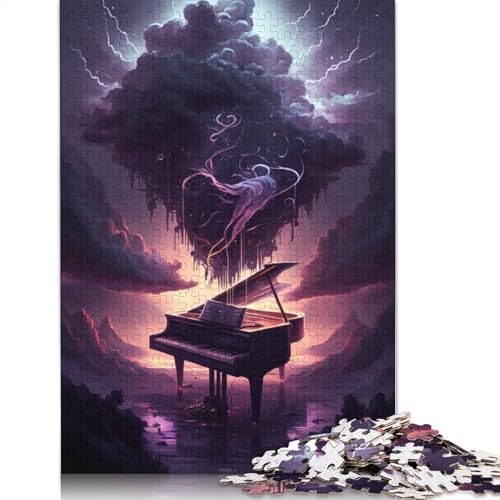 1000-teiliges Puzzle Fantasy Art Piano-Puzzle für Erwachsene, Puzzle aus Pappe, anspruchsvolles Spiel, Größe: 38 x 26 cm von LiJianXXO