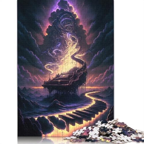 1000-teiliges Puzzle Fantasy Art Piano-Puzzle für Kinder, Papppuzzle, tolles Geschenk für Erwachsene, Größe: 38 x 26 cm von LiJianXXO