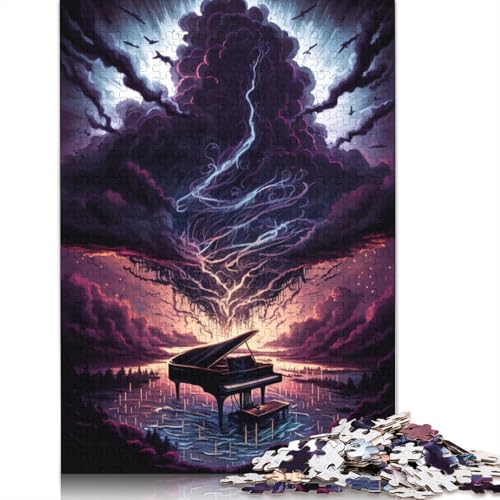 1000-teiliges Puzzle Fantasy Art Piano Puzzles Kartonpuzzles Pädagogisches Spielzeug zum Stressabbau Puzzlegröße: 38 x 26 cm von LiJianXXO