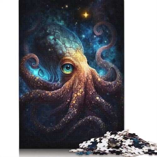 1000-teiliges Puzzle Galaxie-Krake, Puzzle für Erwachsene, Holzpuzzle, Lernspiel, Herausforderungsspielzeug (Größe 75 x 50 cm) von LiJianXXO