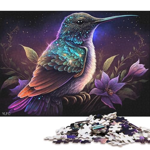 1000-teiliges Puzzle Kolibri im Wald, Puzzle für Erwachsene, Kartonpuzzle, dekomprimierendes geistiges Lernspielzeug 38x26cm/1000 Teile von LiJianXXO