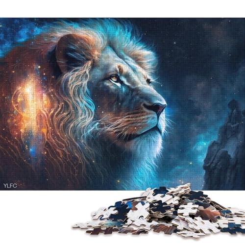 1000-teiliges Puzzle Kosmos-Löwe, Puzzle für Karton, Puzzlespielzeug, Denkspiel 38x26cm/1000 Stück von LiJianXXO