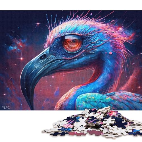 1000-teiliges Puzzle Magic Art Flamingo, Puzzle für Erwachsene, Kartonpuzzle, Lernspielzeug (Größe 38 * 26 cm) von LiJianXXO