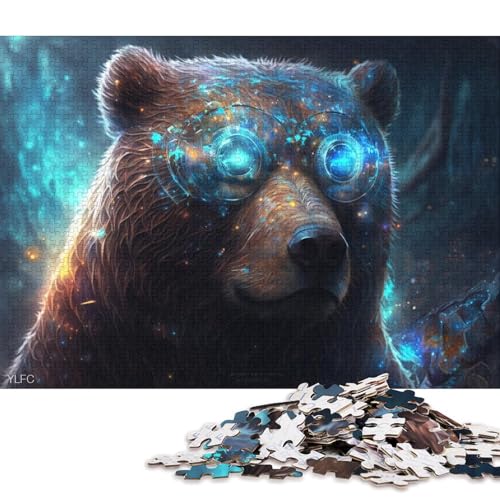 1000-teiliges Puzzle Magic Machine – Braunbär, Puzzle für Karton, Puzzle, Spielzeug, Denkspiel 38x26cm/1000 Stück von LiJianXXO