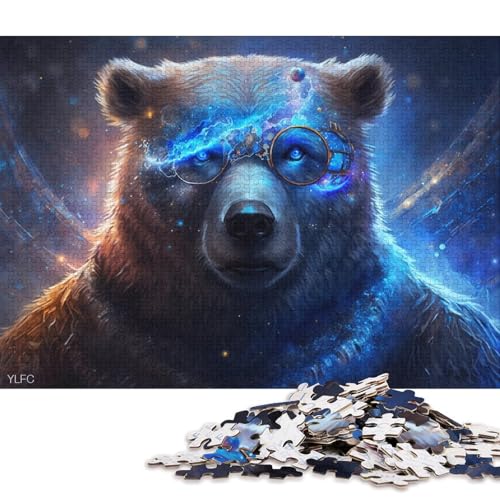 1000-teiliges Puzzle Magic Machine – Braunbär, Puzzle für Karton, Puzzle, Spielzeug, Denkspiel 38x26cm/1000 Stück von LiJianXXO