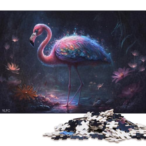 1000-teiliges Puzzle Magische Tiere, Flamingo, Puzzle für Holzpuzzle, Spielzeug, Denkspiel 75x50cm/1000 Stück von LiJianXXO