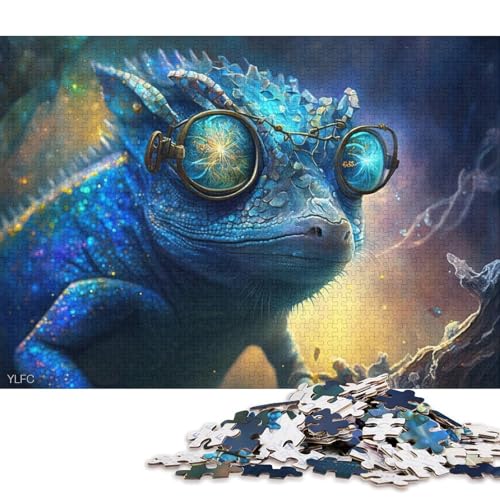 1000-teiliges Puzzle Magischer Chamäleon-Krieger, Puzzle für Erwachsene, Holzpuzzle, Heimdekorationspuzzle 75x50cm/1000 Teile von LiJianXXO